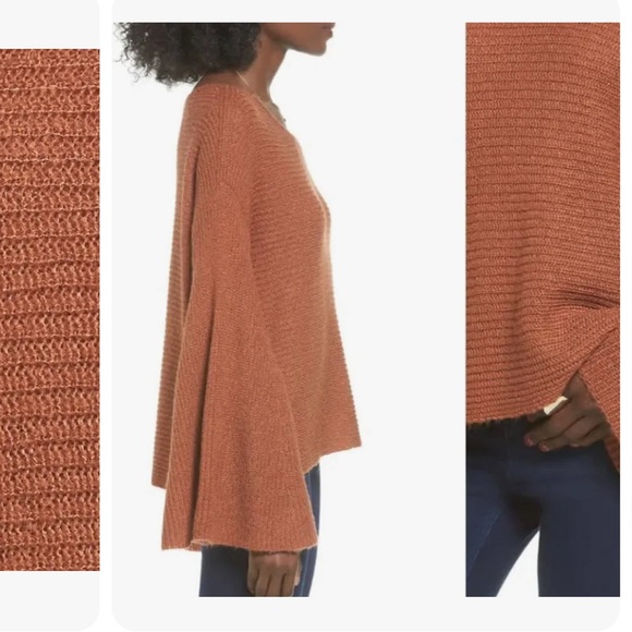 Nordstrom BP Rust Bell sleeve sweater - Picture 10 of 10
